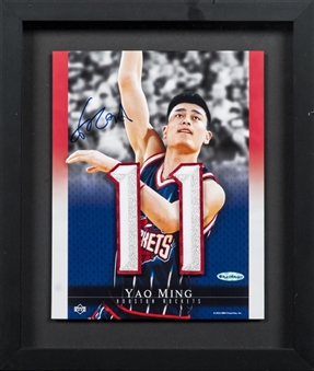 Yao Ming Jersey Number and Signed Photo in Framed Display (UDA)